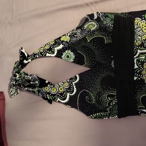 Floral Halter Neck Dress, Small